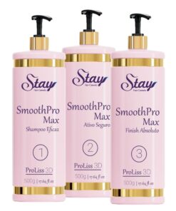 Stay Kit Smooth Pro Max - Alisamento Seguro e Hidratação para Todos os Tipos de Cabelo