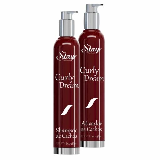 Kit Stay Curly Dream 300ml - Shampoo e Ativador de Cachos para definição e controle de frizz.